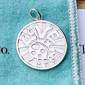 NEW Tiffany & Co. LARGE Love Bug Charm Pendant in Silver